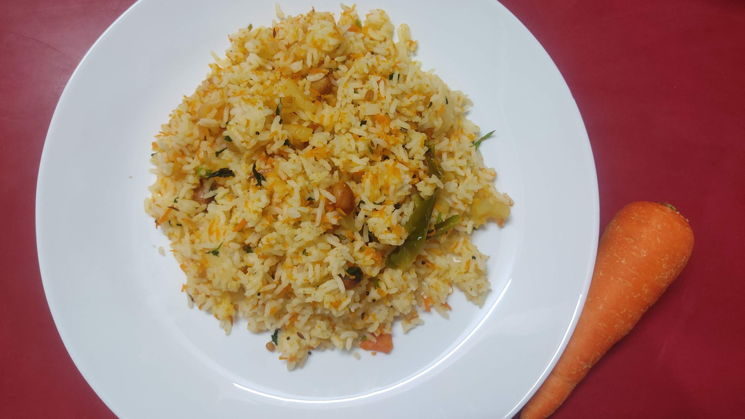 Healthy carrot rice recipe